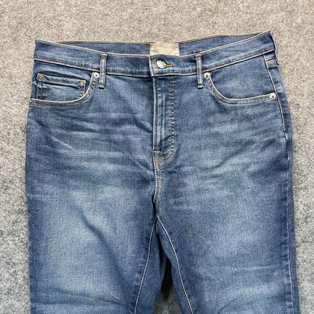 Everlane Jeans Womens Size 32 Mid‎ Rise Skinny Medium Blue Stretch Denim - Picture 3 of 13